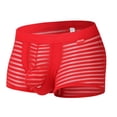 thumbnail image 4 of B91xZ Boxeurs pour Hommes Respirants Taille Basse en Maille, Rouge S, 4 of 4