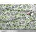 thumbnail image 3 of Soimoi Green Rayon Fabric Leaves & Peony Floral Printed Fabric 1 Yard 56 Inch Wide, 3 of 3