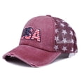 thumbnail image 5 of USA 250th Anniversary Patriotic Trucker Hat with Star Mesh Back Distressed BaseballHat for Independence Day America 250 Unisex, 5 of 7