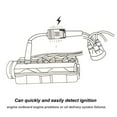 thumbnail image 4 of Kenally Probador de bujía portátil para coche, motocicleta, camión, motosierra, generador, cortacésped, sistema de encendido, bobina, Cámaras de salpicadero de coche, 4 of 6