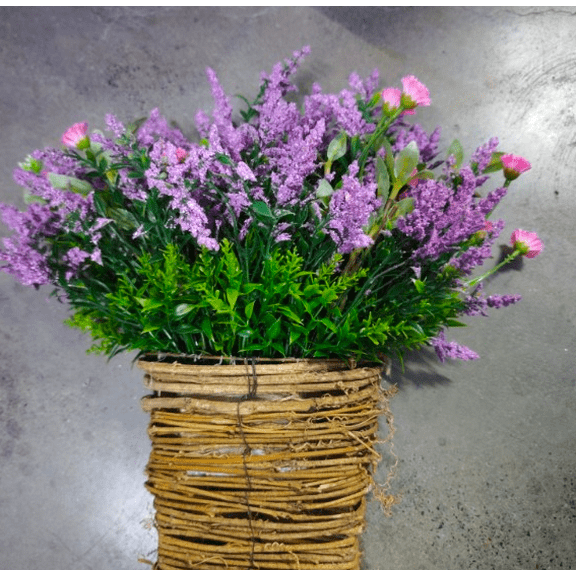 Clearance Under $10 Artificial flowers, Wildflower Door Hanger Basket Wreath Spring & Summer Front Door Decor New Wildflower Door Hanging Basket For Home Decoration