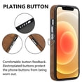 thumbnail image 2 of Compatible with iPhone 11 Card Slot Back Case, 360 Degree Rotatable Ring Stand Plating Button PU Leather Support Magnetic Car Mount Phone Case Cover for iPhone 11, Brown, 2 of 14