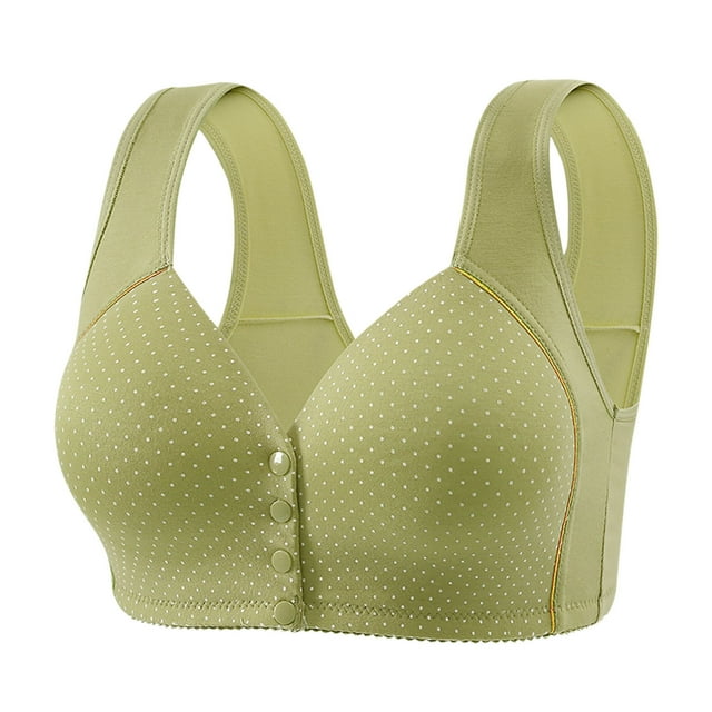 biudgviw Women's Front Closure Bras Plus Size Wireless Full Coverage Push up Bras Supportive Everyday Bralettes