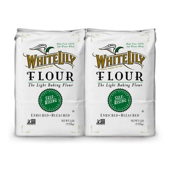 White Lily Enriched Bleached Self-Rising Flour, 32 oz - Palatize Pack of 2