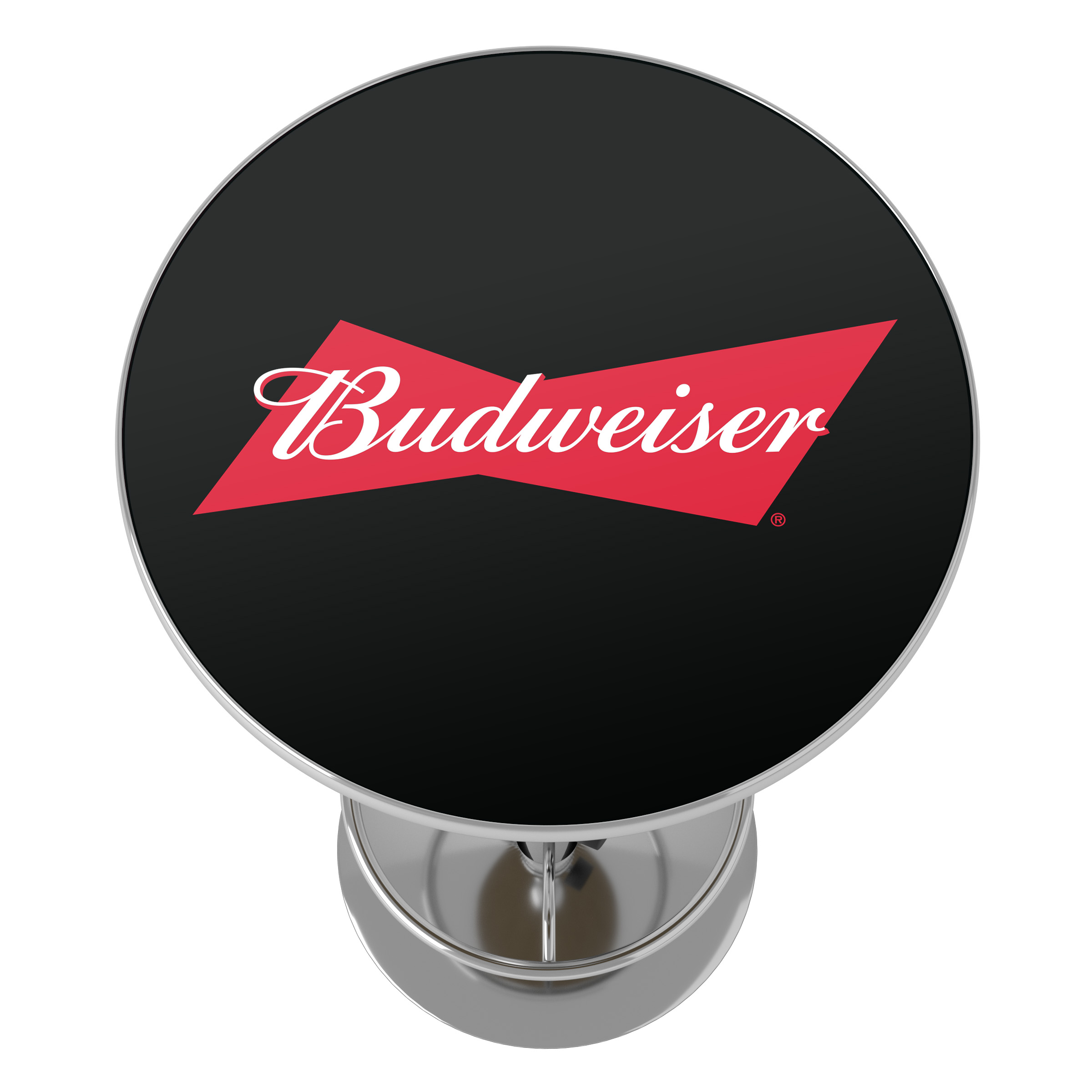 Budweiser Gameroom Combo - Table and 2 Bar Stool Set for Entertainment Spaces, Home Bar, or Garage by Trademark Global