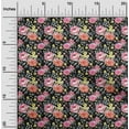 thumbnail image 2 of oneOone Polyester Lycra Black Fabric Florals Quilting Supplies Print Sewing Fabric By The Yard 56 Inch Wide, 2 of 4