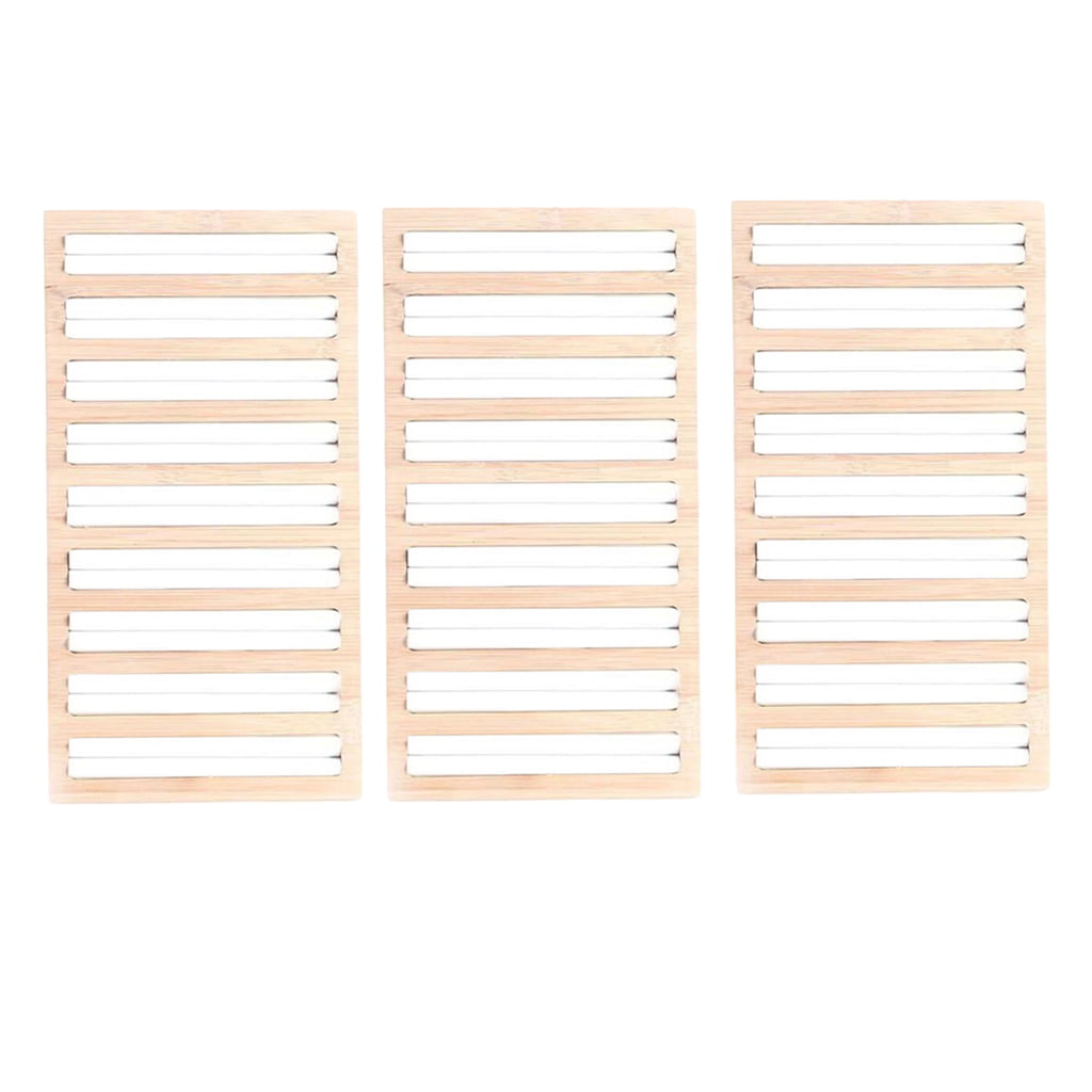 Details about   2 Pcs Bamboo Wooden Rings Jewelry Tabletop Display Plates for Store Retail Shops