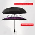 thumbnail image 2 of Repel Reverse Umbrella, Inverted Technology, Windproof Fiberglass Ribs, Teflon (Purple Flower), 2 of 6