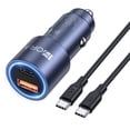thumbnail image 2 of Cargador Automóvil Carga Turbo 20W QC 3.0 Dual USB y Tipo C 1Hora, 2 of 3