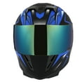 thumbnail image 6 of 1Storm Motorcycle Full Face Helmet Street Bike Star King HJK311 + One Extra Clear Shield; Star Blue, 6 of 6