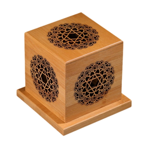 Caja de madera para quemador de incienso, colección de estuches para incienso, porta incienso artesanal Corazón