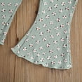 thumbnail image 7 of Gureui 2-6Years 2Pcs Toddler Girls Summer Clothes, Sleeveless Floral Print Crop Tank Tops + Flare Pants Outfits Set, 7 of 7