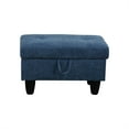thumbnail image 6 of Aukfa 29" Storage Ottoman Bench with Lift Top for Home Office, Linen, Blue, 6 of 7