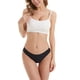 thumbnail image 2 of Gibobby Calzoncillos sexy Paquete de 3 tangas de seda informales sin costuras de color sólido para mujer, ropa interior cómoda ultrafina de cintura sin costuras(Negro,M), 2 of 3