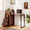 Walnut, variant on KAMEROUT Foldable Wall Desk with Storage & Power Outlet, Space-Saving Hidden Table That Folds Out When Needed – Ideal for Small Spaces, Home Office, Bedroom, Black
