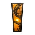 thumbnail image 4 of Meyda 173307 5 in. Leaping Trout Wall Sconce, Timeless Bronze & Amber Mica, 4 of 5