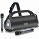 thumbnail image 1 of wonima11 Adventurer Max Bluetooth Speaker with Two Wireless Microphones, IPX7 Waterproof Outdoor Speaker with 100W Powerful Stereo Sound, Portable for Home, Camping, Silver, 1 of 1