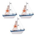 thumbnail image 1 of 3PCS Desktop Ornament Creative Sailing Boat Shape Table Ornament Home Decoration, 1 of 9