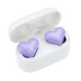 thumbnail image 1 of Auriculares inalámbricos con forma de corazón, cancelación de ruido inalámbrico intrauditivo, púrpura, 1 of 4