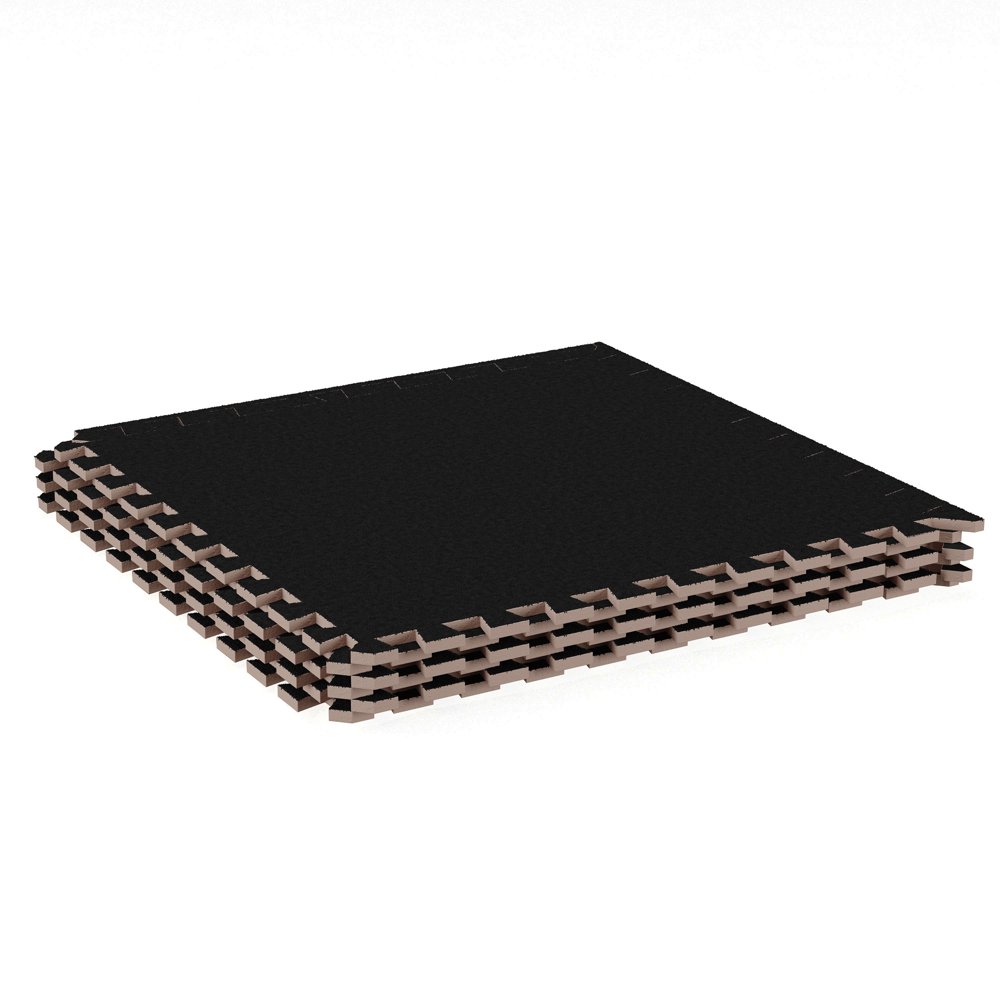 Foam Mat Floor TilesInterlocking EVA Foam Padding with Soft Carpet Top
