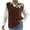 #492-Coffee, variant on Neewe Sweater Vest for Women V Neck Sleeveless Knit Solid Casual Flower Pullover Tops