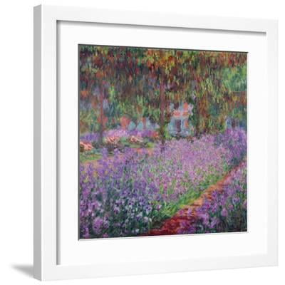 The Artist's Garden At Giverny, c.1900, Botanical Framed Art Print Wall Art by Claude Monet