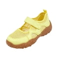 thumbnail image 3 of Domuza Women's Breathable Mesh Mary Jane Walking Shoes Adjustable Hook And Loop Strap Non Slip Rubber Sole Lightweight Casual Daily Outdoor Footwear Yellow 6.5（EU-37）, 3 of 6