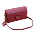 thumbnail image 1 of Bolso bandolera cuadrado para mujer, bolso de mano tipo bandolera, bolso de cuero con cremallera, tarjetero de moda, bolso para teléfono, monedero rojo Baoblaze embrague de hombro para mujer, 1 of 5