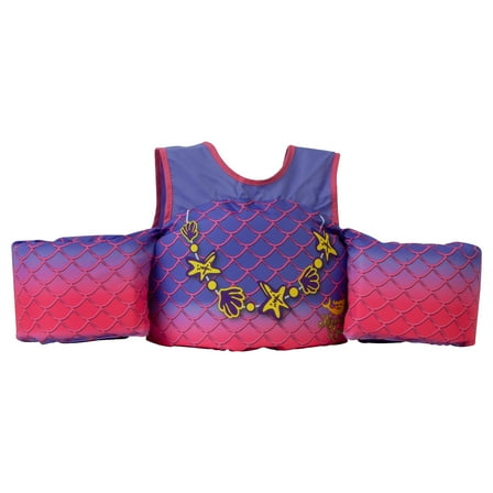 Body Glove Paddle Pals Life Jacket USCG Approved, Kids Swim Vest, 30 to 50 lbs, Mermaid