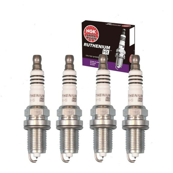 4 pc NGK Ruthenium HX Spark Plugs compatible with Pontiac Wave 1.6L L4 2005-2008