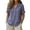 Blue&27V0413, variant on S-5XL Striped Cotton Linen Shirts for Women Roll Up V Neck Henley Womens Top Short Sleeve Plus Size Summer Beach Vacation Women's Tunic Top XXXL