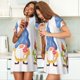 thumbnail image 4 of Fotbe Autumn Funny Gnomes Bata de Dormir para Mujer con Estampado, Camisón de Algodón de Manga Corta, Ropa de Dormir Casual, 4 of 6
