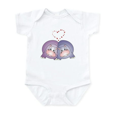 

CafePress - Hippo Love Infant Bodysuit - Baby Light Bodysuit Size Newborn - 24 Months