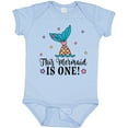 thumbnail image 3 of Inktastic Mermaid 1st Birthday 1 Year Old Girls Baby Bodysuit, 3 of 5