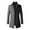 Grey, variant on Men's Trench Coat Wool Blend Slim Fit Top Coat Single Business Overcoat Grey XXXL