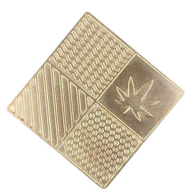Brass Ice Tray, 4 Patterns Ice Cube Mold Stamping Plate Bar Tool Thick Material for Cocktails Whiskey Bourbon Lovers
