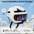 thumbnail image 6 of Smart Bike Helmet with LED Light for Adults & Teens – Bicycle Helmet with Turn Signals, Customizable Patterns, APP & Remote Control for Cycling, Mountain & Road Bikes, Electric Scooters, Skateboards, 6 of 9