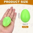 thumbnail image 2 of Uxcell 12 Pcs Egg Shakers, Plastic Musical Eggs Maracas Hand Percussion Instruments for DIY Painting Music Learning Easter Party Performance, Green, 2 of 6