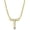 Gold, variant on Initial Letter T Necklace, Moissanite, 925 Sterling Silver, Rose Gold Vermeil