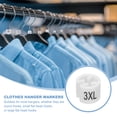 thumbnail image 3 of Uxcell Clothes Hanger Markers Fit Rod Garment Size Tag Hanger Clips Round Color Coding Label for Clothing 3XL White, 3 of 6
