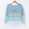 thumbnail image 5 of IROINNID Womens Plus Size Tops Home Christmas Printed Pullover Round-Neck Long Sleeve Buttons Blouse Tops,Sky Blue, 5 of 5