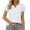 White, variant on Aoochasliy Womens Blouses Short Sleeve Loose Casual V-Neck Solid Casual T-shirt Dressy Tunic Shirts