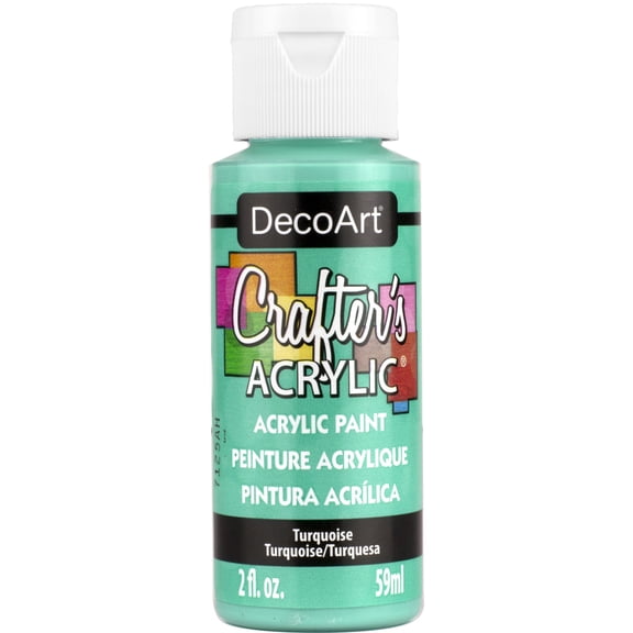 Decoart Crafter's Acrylic Paint 2oz Turquoise