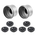 thumbnail image 1 of Unique Bargains 2pcs 2.44' Trailer Axle Dust Cap Cup Grease Cover with 6pcs Rubber Plugs Set for Trailer Camper RV, 1 of 6