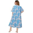 thumbnail image 4 of WBQ Plus Size Women Floral Nightgown,Square Neck Sleepwear Casual Nightshirt With Lace Trim,Long Nightdress House Dress XL-5XL, 4 of 9