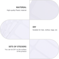thumbnail image 3 of Minkissy 10 Sets Name Badge Labels White Cloth Compact Design Erasable for Fridge, 3 of 5