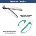 thumbnail image 4 of Uxcell Sewing Scissors Stainless Steel Serrated Craft Shears White Green, 4 of 6