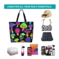 thumbnail image 6 of ZICANCN Mushroom Seamless Bright Tote Bag, Grocery Bags Reusable Shopping Bags with Handles Durable Foldable Washable for Women Men, 6 of 8