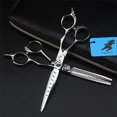 thumbnail image 1 of Juego de tijeras profesionales japonesas de acero para cortar el cabello, tijeras de barbero de 6 pulgadas para hombres, mujeres y niños., 1 of 5