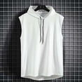 thumbnail image 1 of Men Workout Hooded Tops Bodybuilding Muscle T Shirt Sleeveless Gym Hoodies, 1 of 8